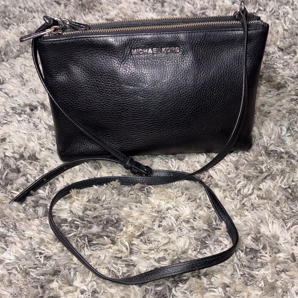 Michael Kors Pebbled Black Crossbody Bag